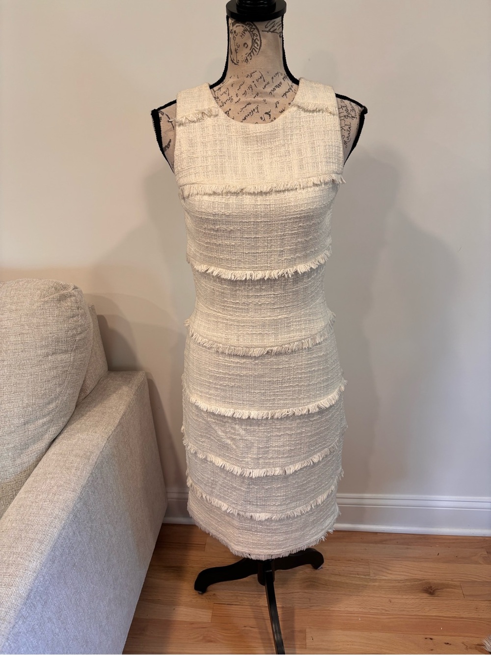 J.Crew cream fringe dress size 2T